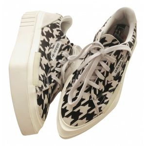 ADIDAS Leather Hypersleek Houndstooth Sneakers